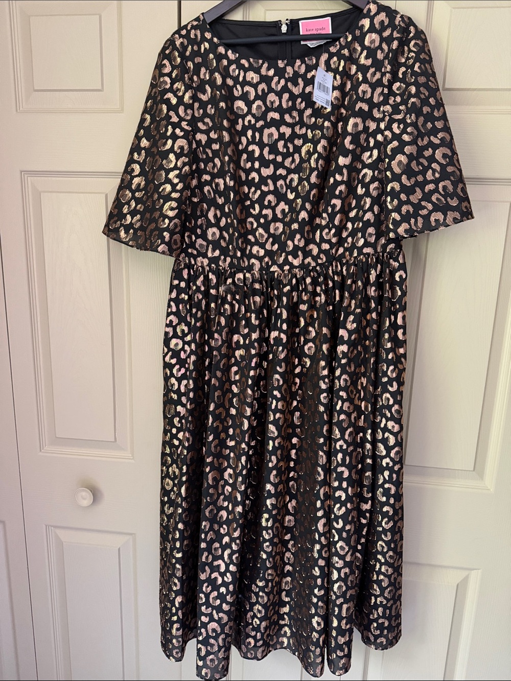 Kate Spade Dress Size 14 Leopard Gold Party